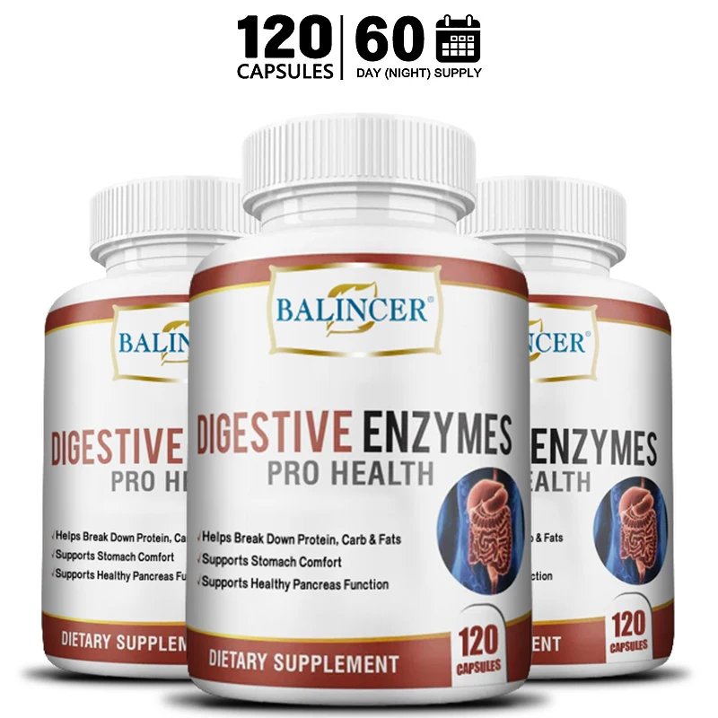 Balincer Digestive Enzyme Supplement – Supports Nutrient Absorption | Gut Health – Immune Support – Non-GMO