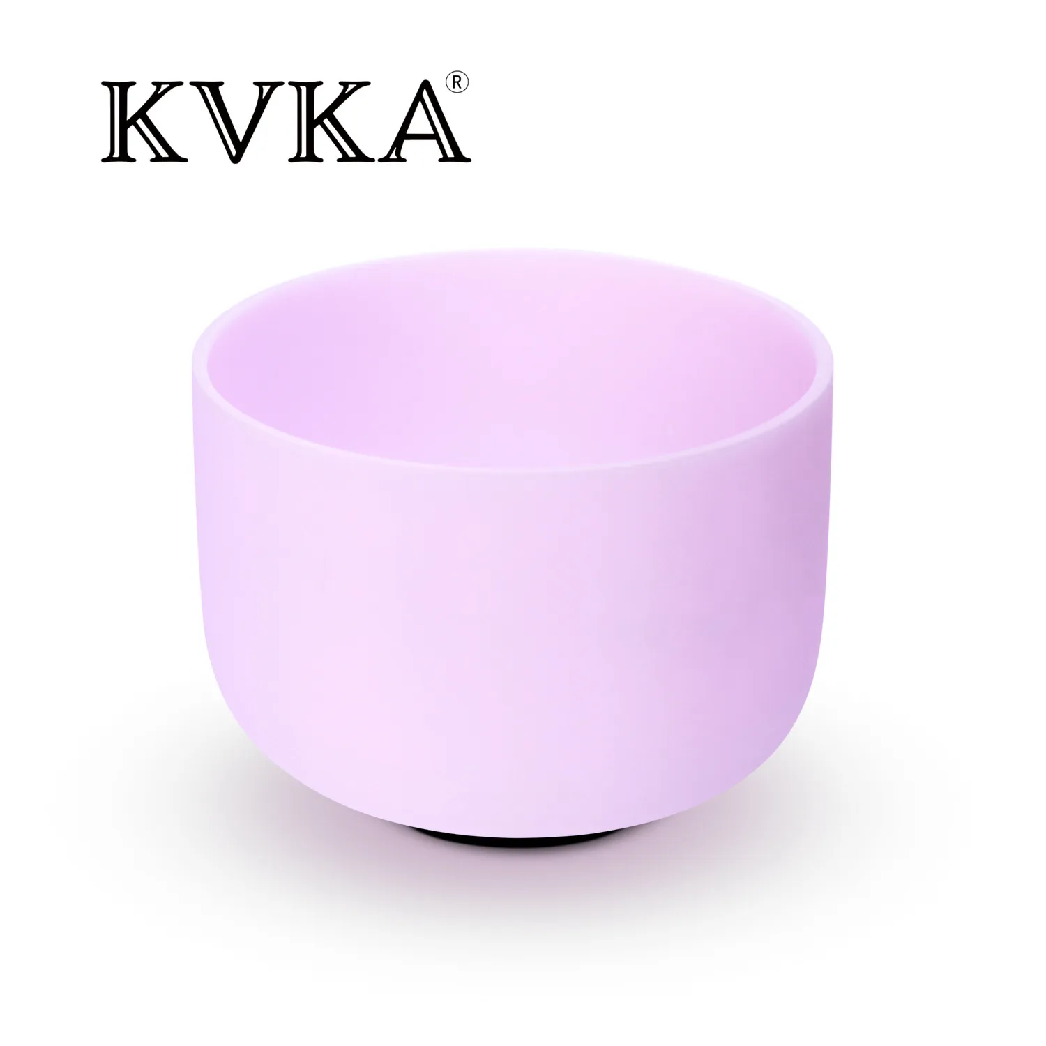 KVKA 8 Inch Gemstone Morganite Fusion Chakra Frosted Quartz Crystal Singing Bowl