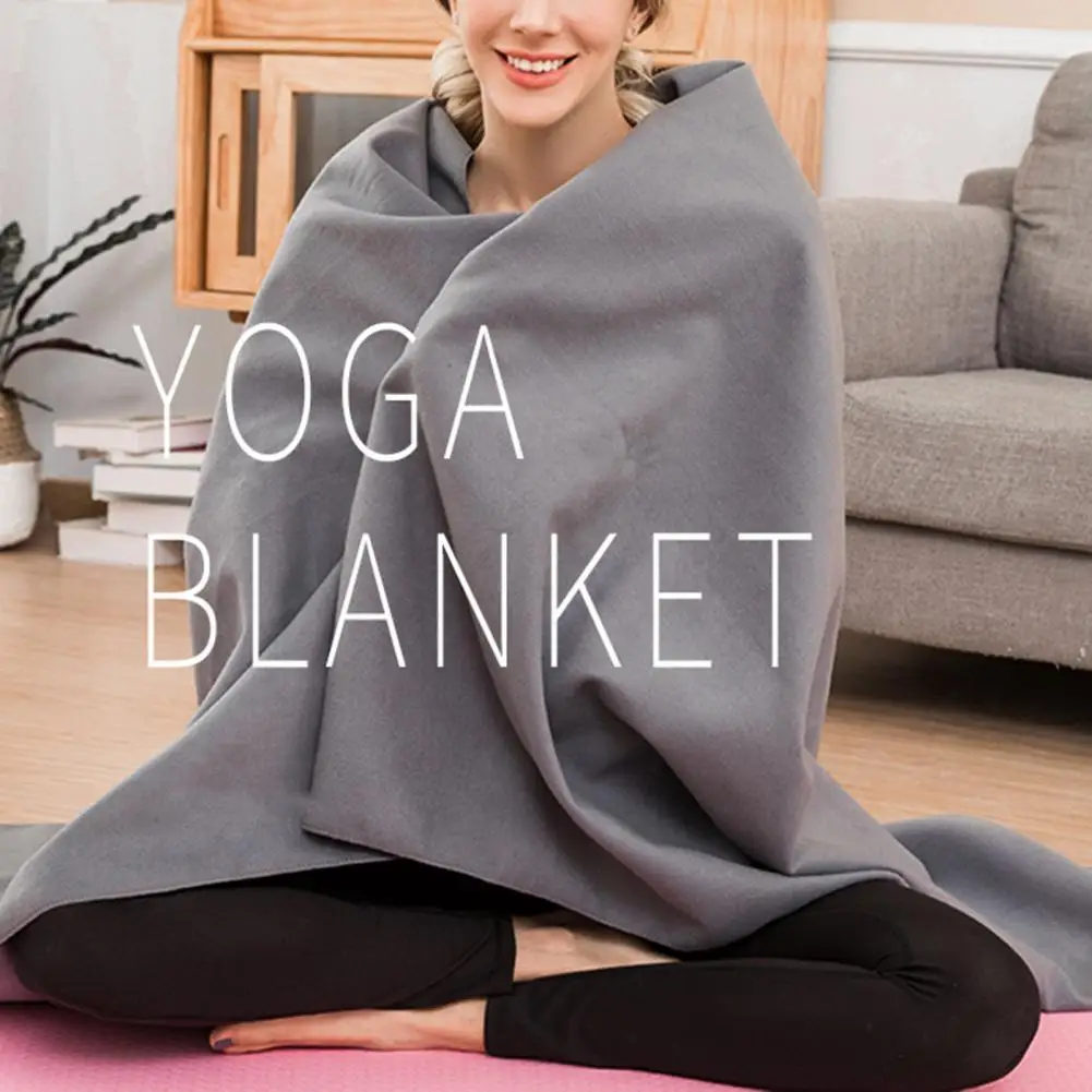 New Practical Yoga Blanket Anti-shedding Yoga Rug Anti-pilling Solid Color Yoga Towel Yoga Meditation Pilates Blanket for Sport