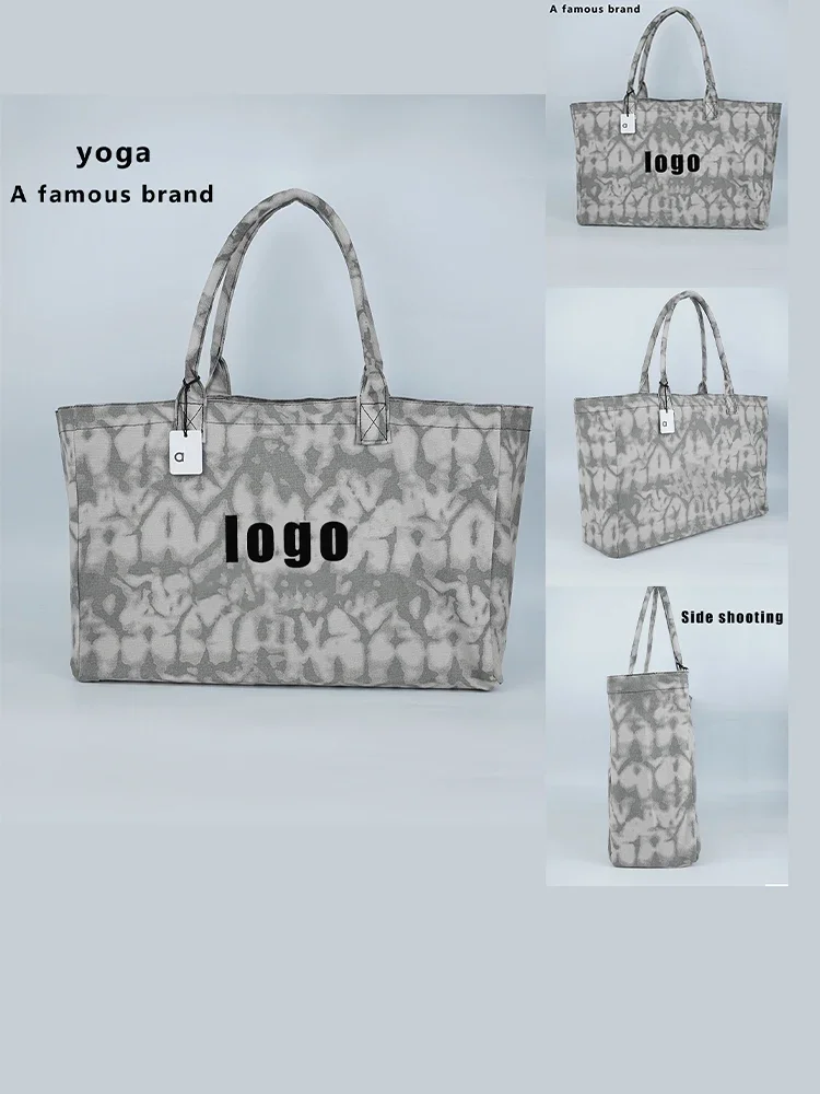a* Yoga bag with full logo large size camouflage colored handbag women’s super large capacity fabric handbag daily shopping