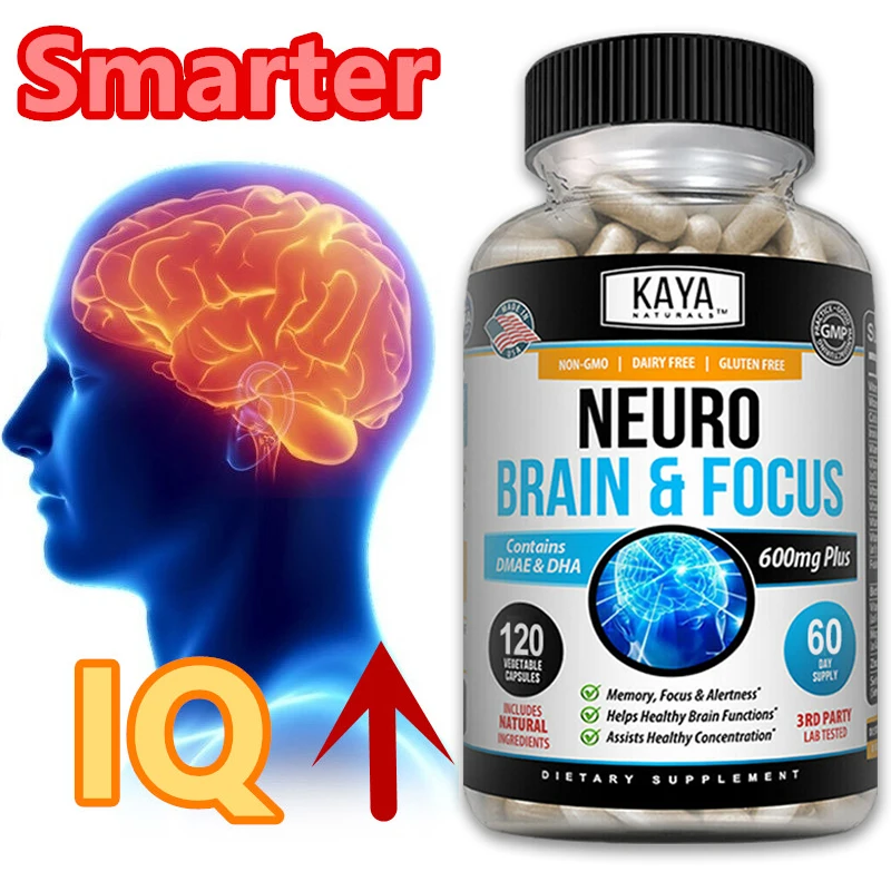 Dietary Supplement to Help Improve Cognitive Performance, Stress Relief and Brain Memory, Concentration and IQ Supplement
