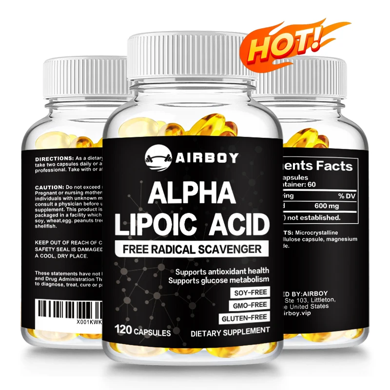 Alpha Lipoic Acid 600 Mg – Supports Antioxidant Health and Sugar Metabolism and Helps Relieve Nerve Pain