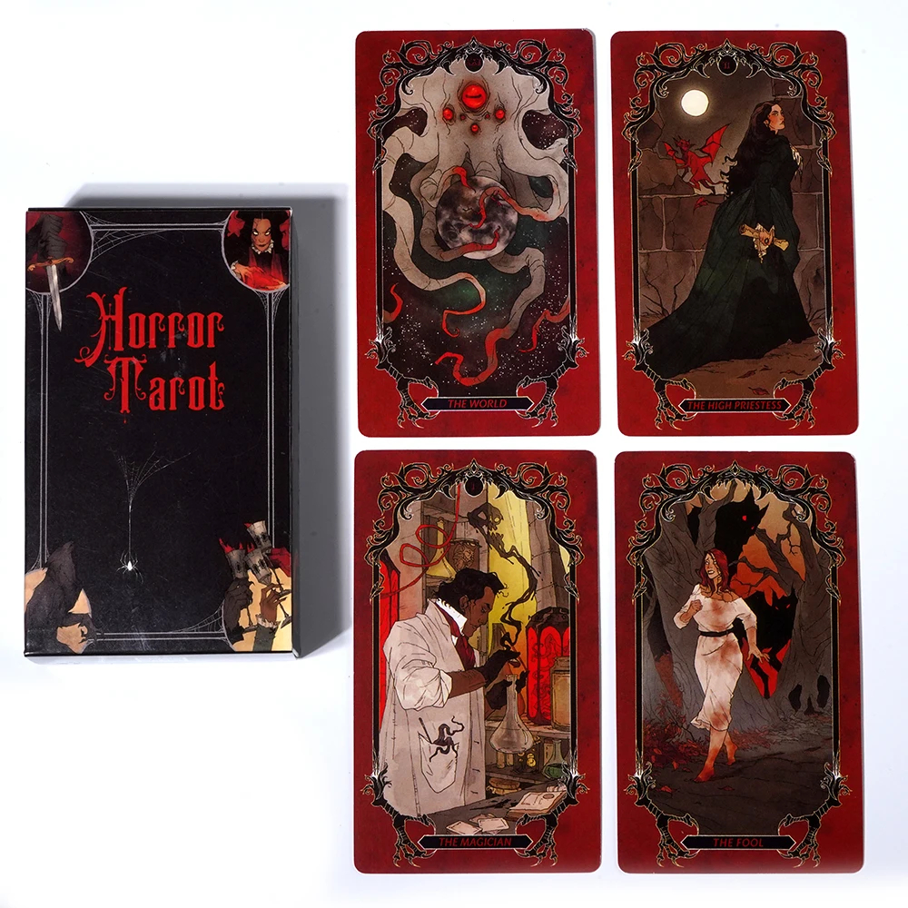 Horror Tarot 78 Cardsfortune Telling Game Divination Tools For All Skill Levels Horror Monsters Fortune Telling Game