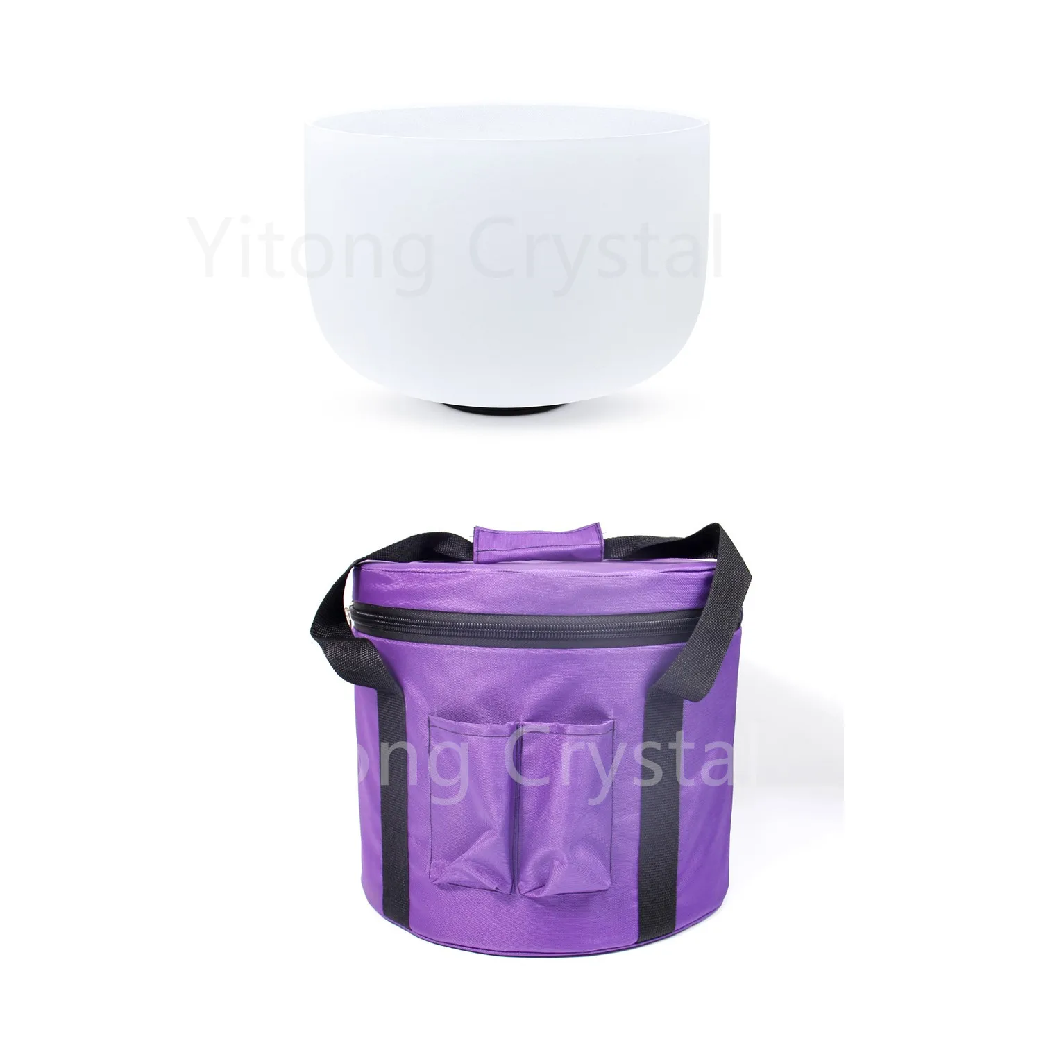 Chakra Frosted Quartz Crystal Singing Bowl 8″ Meditation Yoga Sound Healing Perfect Sound