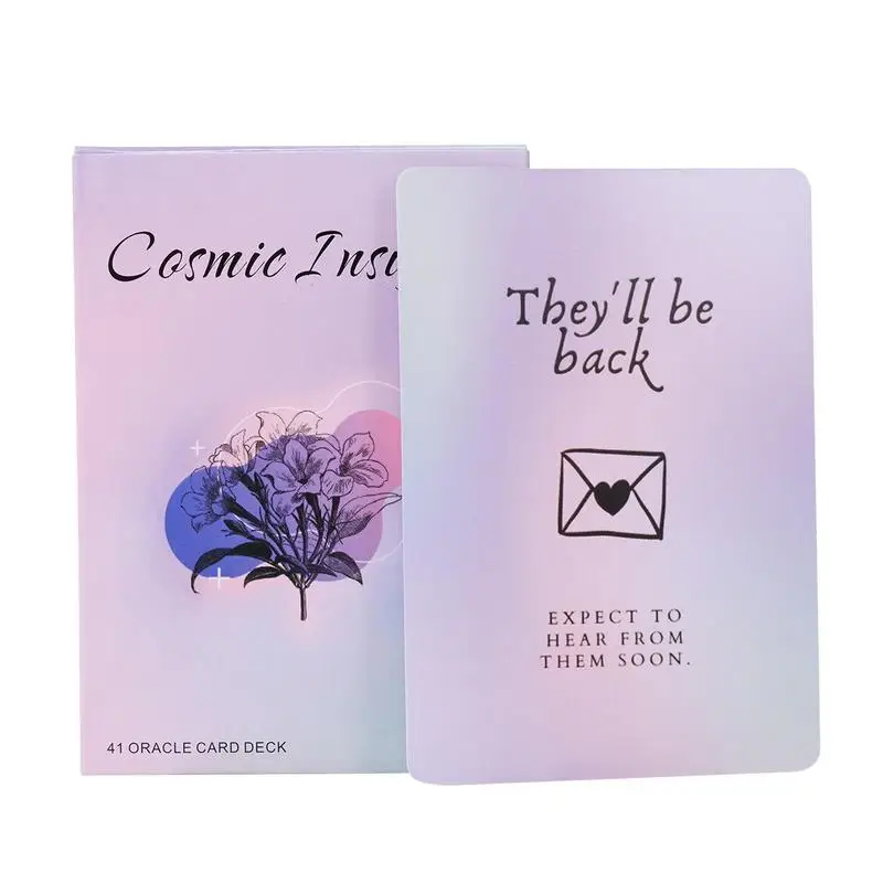 Cosmic Insights Tarot 41pcs Coated Paper English Version Oracle Deck Clear Printed Pocket Size Tarot Games Wiccan Supplies