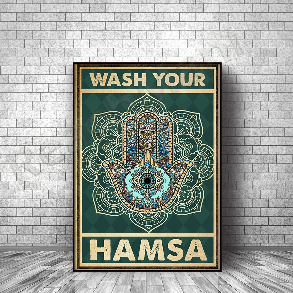 Yoga Meditation Namaste Laver votre Hamsa Poster Room Art Mural Impression Living Home Decor Poster