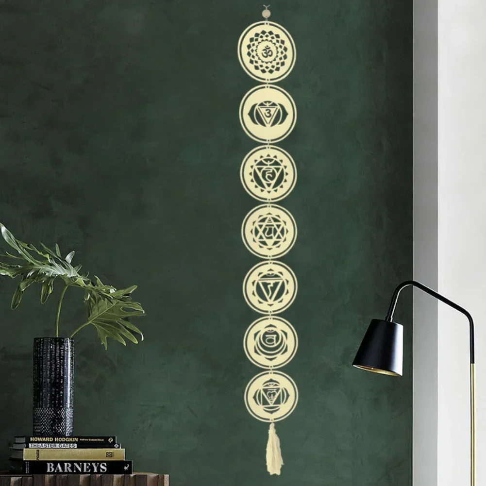 Wooden Hanging Ornaments Home Wall Decoration Chakra Mandala Apartment Pendant Bedroom Yoga Meditation Ornament Spiritual Gift