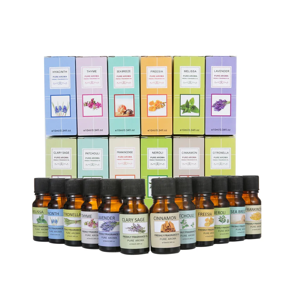 10ml Essential Aromatherapy 100% Water Soluble Oil Pure Therapeutic Grade Aroma For Humidifier Fragrance Lamp Aroma Diffuser