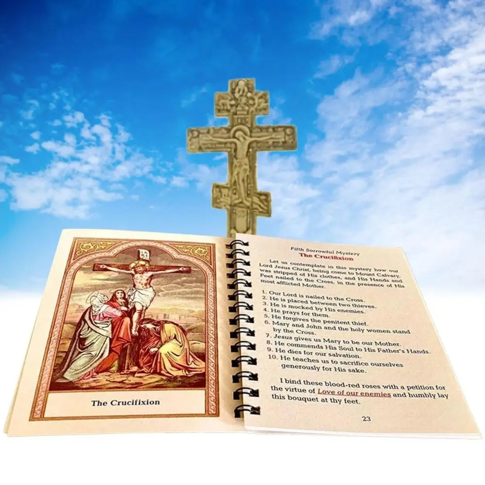 Prayer That Rosary Meditation Book Sorrowful and Glorious mysteries Paper Daily Meditation Book 42 Color Pages Booklet