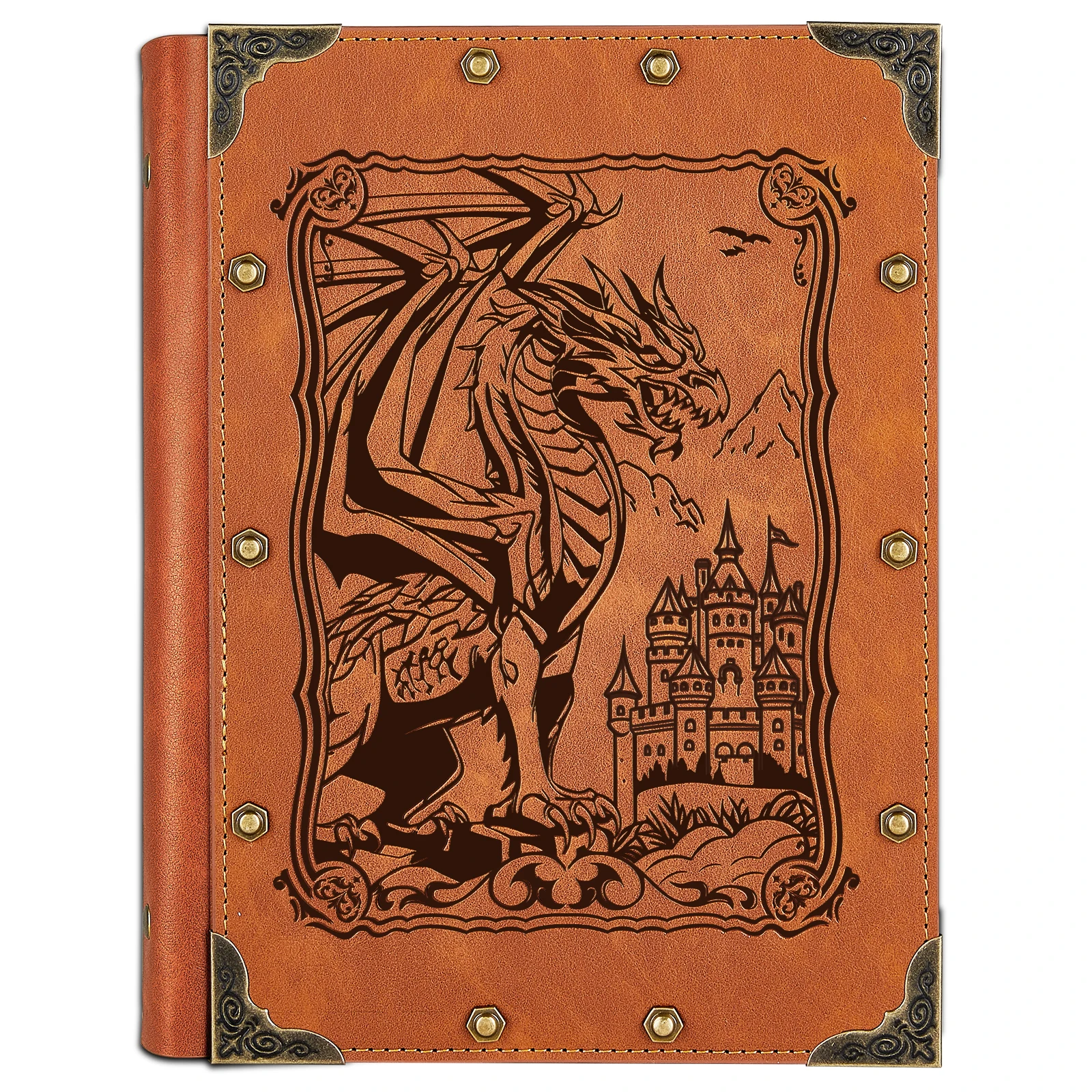 Vintage Leather Journal for Men and Women, Notebook and Journal, Women’s Diary,Notes, Daily newspaper,Painting, A5