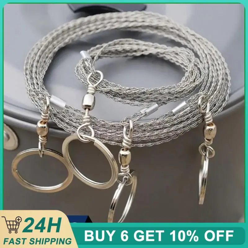 3/2/1m Stainless Steel Wire Saw Wood Divine Tool Portable Saw Chain Garden Outdoor Handle Grass Tree Cutting Ropes Hacksaw
