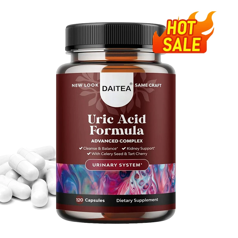 Herbal Uric Acid Cleansing Detox – Gout Cleansing Supplement – Celery Seed Tart Cherry Benefits Joint and Urinary System Health