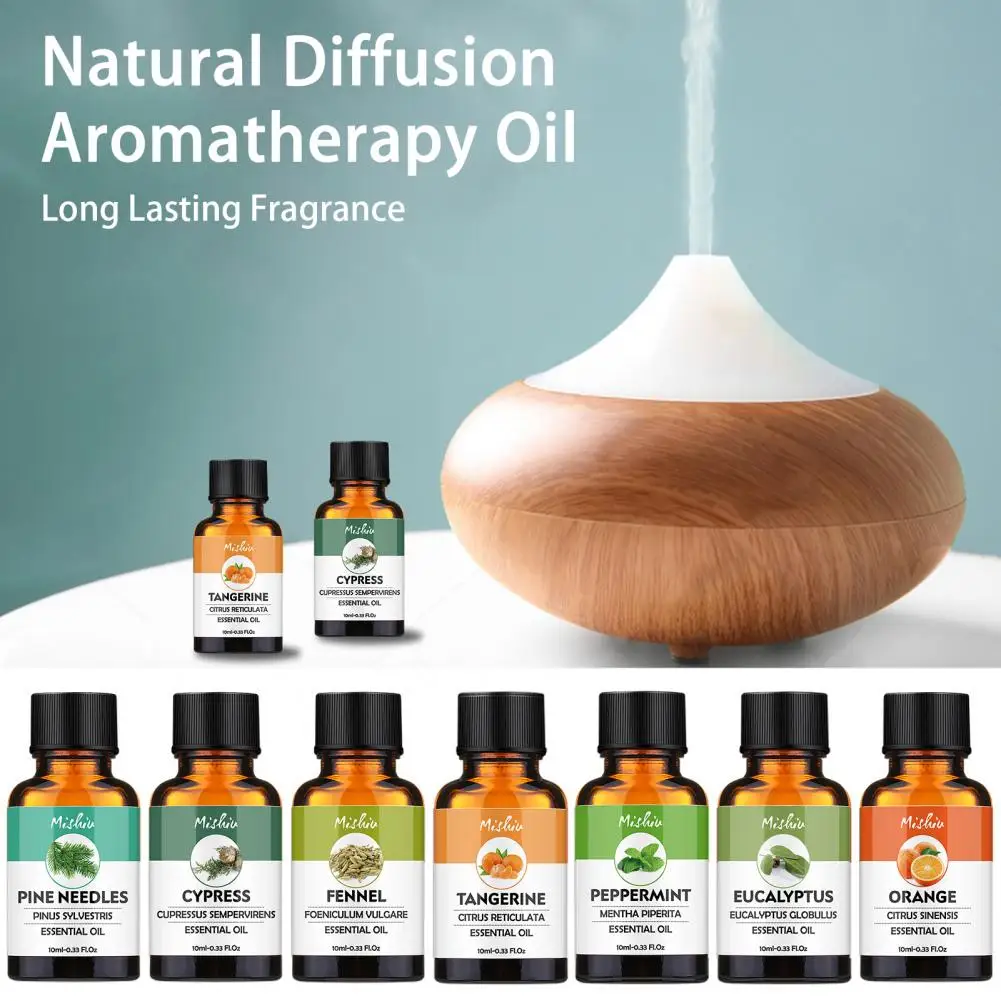 10ml Essential Oil Plants Extract Natural Ingredients Orange Peppermint Eucalyptus Cypress Pine Needles Tangerine Aromatherapy