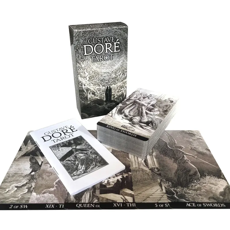 Hot Sale Gustave Dore Tarot Oracle Card For Entertainment Fate Prophecy Divination Family Party Tarot Card Deck Brochure Guide