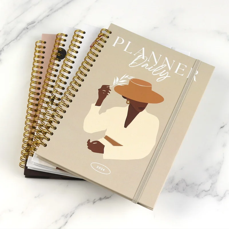 custom.Custom Logo Printing 2024 2025 A5 Goal Life Daily Journal Planner Notebook Printing