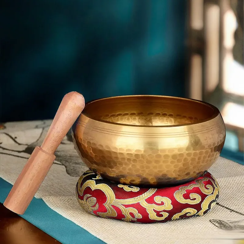 Tibetan Singing Bowl Handmade Sound Healing Instrument Therapeutic Nepal Bowl Spirituality Massage Yoga Meditation Accessories