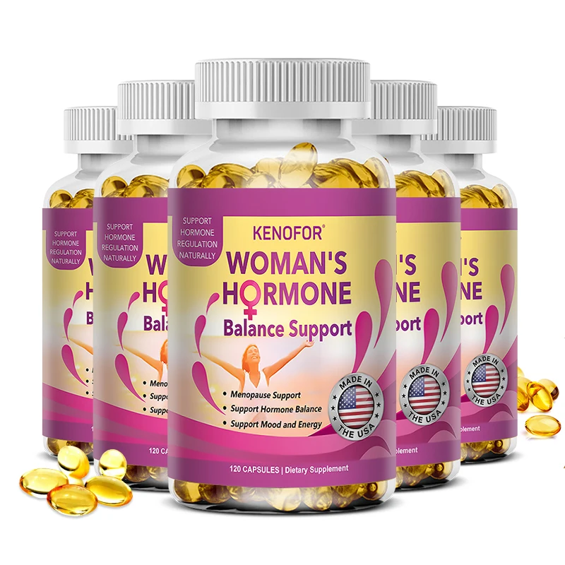 Kenofor Women’s Menopause Supplement – For Night Sweats, Hot Flashes, and Mood Support – 120 Capsules, Non-GMO