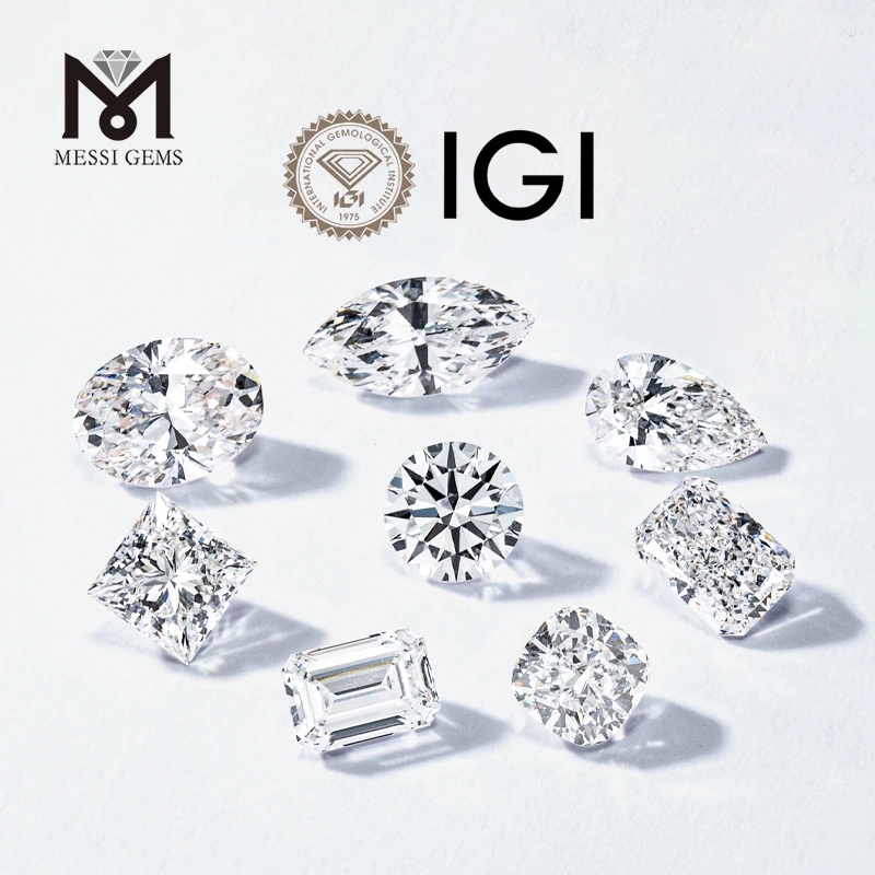 Messi Jewelry 10CT~20CT Big Carats Lab grown Diamonds CVD HPHT With IGI Certificate Diamond Stone Wholesale