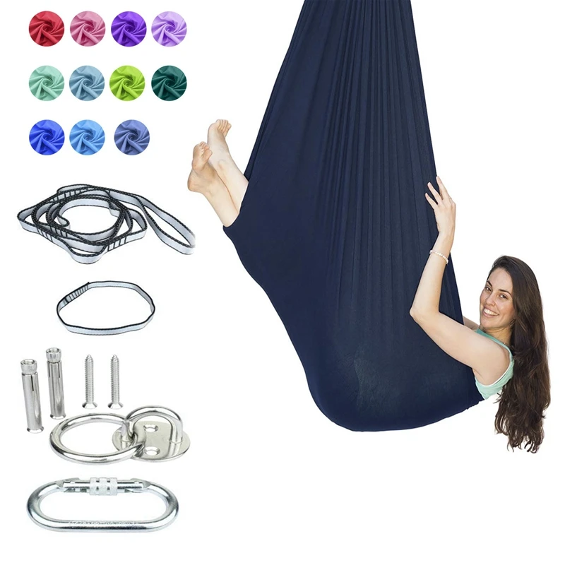 150x280cm Full Set Yoga Hammock Flying-Aerial Fabric Swing Latest Multifunction Anti-Gravity Yoga Belts Yoga Training For Kids