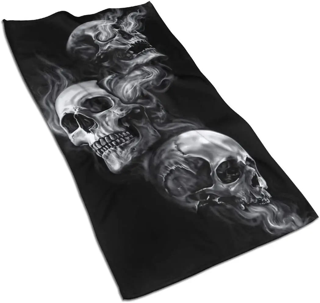 Smoke Skull Luxury Hand Towels Ultra Soft Highly Absorbent Premium Microfiber Bath Towel for Hand Gym Beauty Hair Care