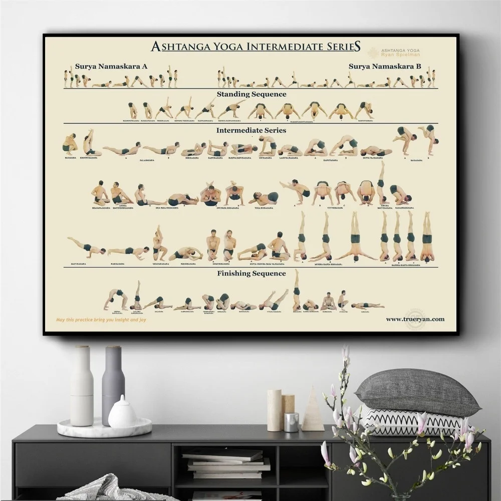 Yoga Ashtanga Primary Series Print Art Canvas Poster For Living Room Decor Home Wall Picture