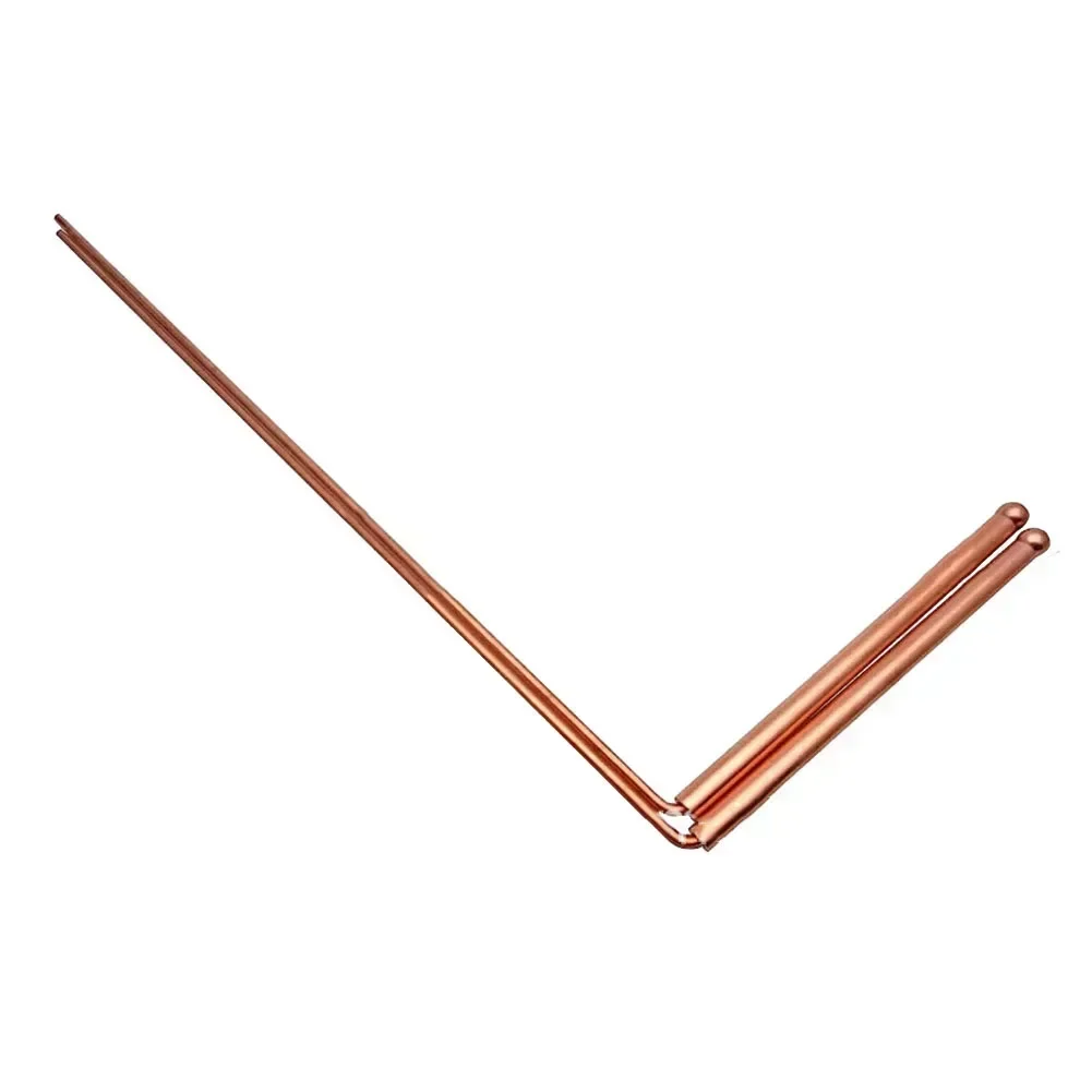 2Pcs/set Pure Copper Metal Detector Rod For Hunting Divining Water Treasure Finding Tools Divining Rods