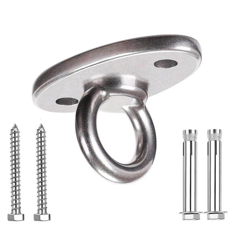 Integrated Pouring 304 Stainless Steel Fixed Plate Swing Hangers Set for Swing Hanging Chair Aerial Yoga Hammock Sandbag