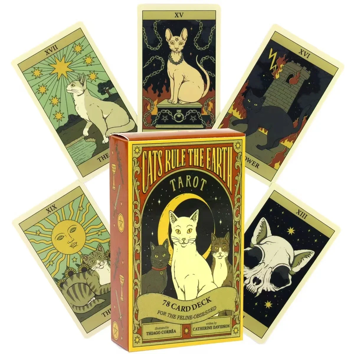 HOT!! Cats Rule Earth tarot cards A 78 Oracle Deck Unique Cards for Cat Lovers and Tarot Enthusiasts Cute Tarot