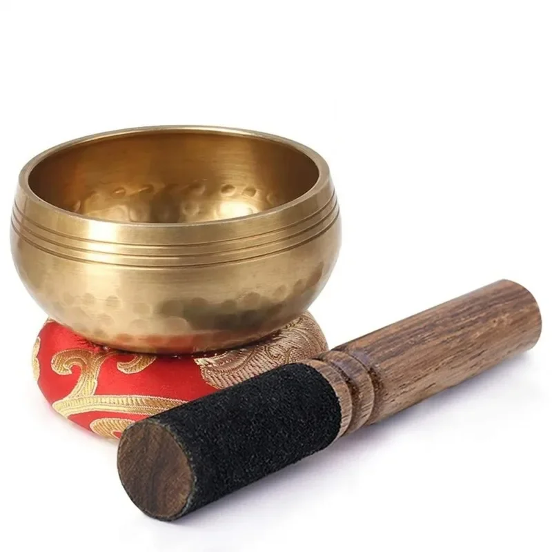 Tibetan Singing Bowl Set Sound Bowl Meditation Bowl Unique Gift Helpful for Meditation Yoga Stress Relief Buddhist music