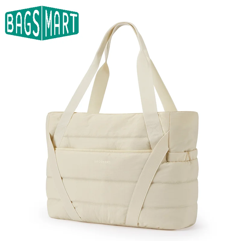 BAGSMART Sports Gym Tote Bags for Women Commuting Shoulder Bag Leisure Simple Mommy Go Out Bag Large Capacity Luggage Handbag