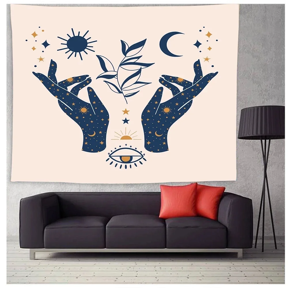 Psychedelic Style Tapestry Wall Hanging Divination Hand Blanket Yoga Mat Home Bedroom Wall Art Carpet wall decoration cloth