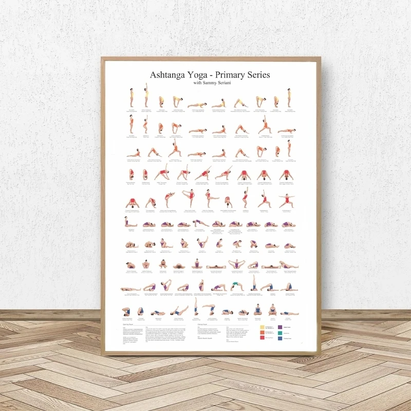 Ashtanga Primary Series Yoga Posters Canvas Painting Prints Wall Art Decor Girls Fitness Gifts Gym Yoga Room Decoration