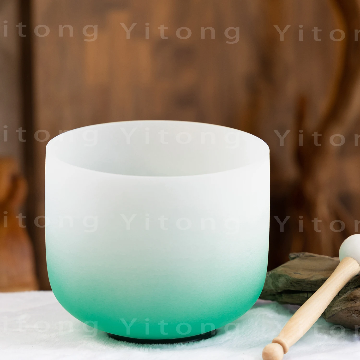 8 Inch Half Color Crystal Singing Bowl Quartz Chakra For Sound Healing Instruments Music Meditation