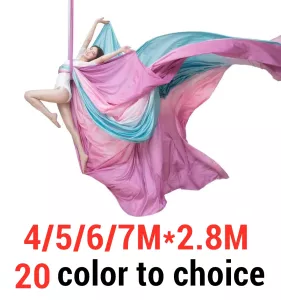 Gradient Yoga Hammock Anti-Gravity Yoga Swing Aerial Silk 4/5/6/7M Yoga Belt Stretch Pilates