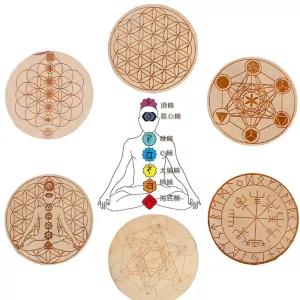 Reiki Luky Beads Seven Star Array Base Wooden Pedestal FOR Natural Crystal 7 Chakra Coaster Crystal Sphere Home Decor