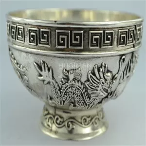 Chinese Rare Collectibles Old Handwork Tibet - Silver Bowl, Metal Handicraft