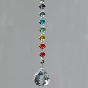 1PCS 20mm 30mm 40mm Crystal Prism Ball Chakra Colors Rondelle Beads Strand Design Rainbow Suncatcher Chrismas Decoration