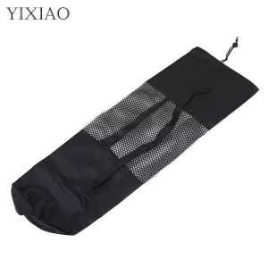 YIXIAO Yoga Mat Storage Mesh Bag 70*25CM 90*25CM Drawstring Fitness Shoulder Outdoor Yoga Sport Sling Carries Net Bag Sack