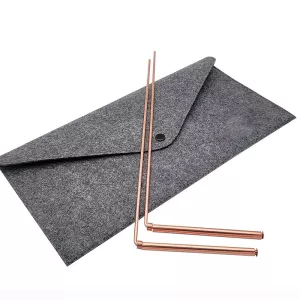 2x 99.9% Copper Detector Rod Metal Detector Rod With Gift Bag For Water Treasure Finding Tools Divining Copper Probing Rod Tool