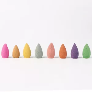 20Pcs/Bag 2.5cm Natural Smoke Cone Backflow Incense Yoga Meditation Reflux Tower Incense SANDALWOOD Rose Mint Scent
