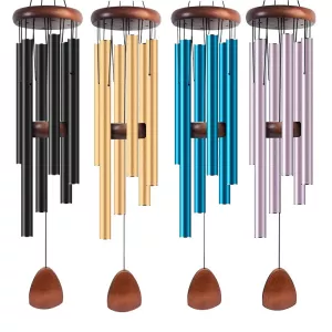 Metal Windchime Aluminum Windbell Wind Chimes 6 Tubes Chimes Home decoration Craft Outdoor Garden Patio Notes Zen Meditation