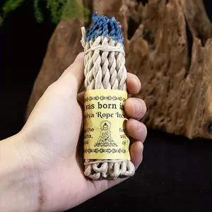 Natural Handmade Rope Incense Sandalwood Tibetan Incense for Home Meditation/concentration Enhancement/Aromatherapy
