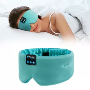 Soft Sleep Mask Bluetooth Wireless Headphones, Sleeping Headphones Adjustable Music Eye Mask Silk for Sleeping Meditation