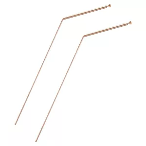 2 X 99.9% Copper Detector Metals Dowsing Rods For Water Treasure Finding Tools 13.86X6.93X0.71Inche Divining Copper Probing Rod