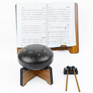 6 Inch 8 Notes Handpan Drum with Music Book Drum Mallets and Carry Bag Hand Pan Drum Rain Drum Instrument for Yoga Meditation