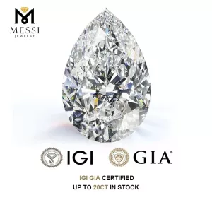 Messi Jewelry Pear Shape Lab Grown Diamonds With IGI Certificate CVD HPHT 1ct 2ct 3ct Loose Gemstones Diamond Stone Wholesale