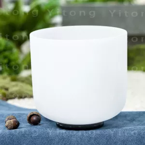 12 Inch 432Hz or 440 Hz White Crystal Singing Bowls Note Quartz Bowl Chakra Sound Healing Instrument For Meditation