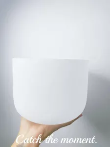 432hz/440hz 8" Tuned CDEFGAB Note Chakra Sound Healing Frosted Quartz Crystal Singing Bowl For Yoga Meditation Healing Chakras