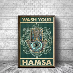 Yoga Meditation Namaste Laver votre Hamsa Poster Room Art Mural Impression Living Home Decor Poster