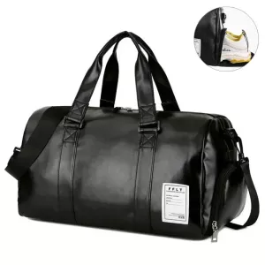 Gym Bag Leather Sports Bags Dry Wet Bags For Men Women Training for Shoes Fitness Yoga Travel Luggage Shoulder Sport Bag